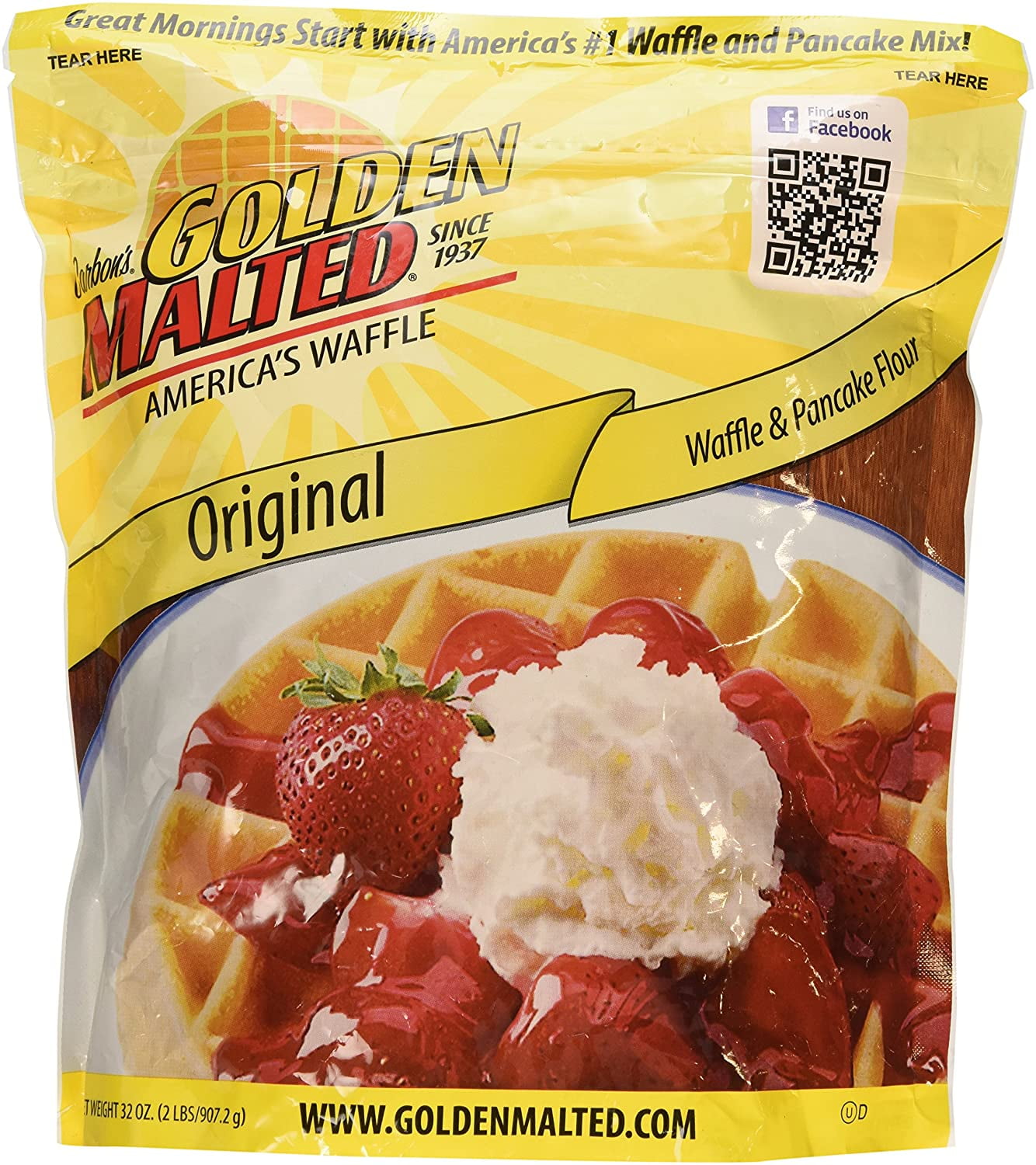 Golden Malted Original Waffle & Pancake Mix (Pack of 1)
