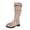 Khaki, variant on Dasayo Womens Boots Slouch Mid-Calf Wide Calf Black Motorcycle Buckle Chunky Low Heel Boots Women Shoes 36