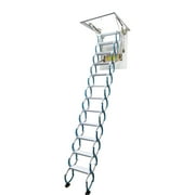 INTSUPERMAI Attic Ceiling Folding Ladder Carbon Steel Pull down Steps Ladder Blue