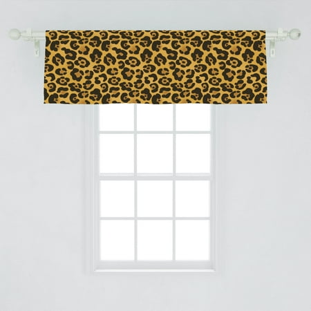Leopard Print Window Valance, Rhythmic Pattern of Natural Animal Skin ...