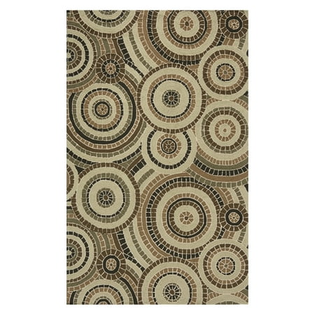 Momeni Veranda Cogs Indoor/Outdoor Rug - Multi-3.9 x 5.9 ft.