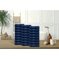 thumbnail image 3 of Dewall Maisons Navy Blue 24-Piece Plush Cotton Washcloth Pack - Ultra-Absorbent, 12" x 12" Size - Soft and Comfortable Towels for Daily Bathroom Use - Essential Hand and Face Care, 3 of 8