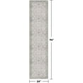 thumbnail image 2 of Light Gray Washable 2x8 Hallway Runners, Kitchen Runner Rug, Non-Slip & Stain Resistant 8ft Long Entryway Floor Rug, Neutral Boho Floral Décor, 2 of 7