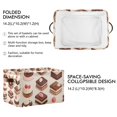 thumbnail image 2 of Yayeee Canvas Storage Basket with Handles for Shelves Fabric Bins Closet Organizer, Cute Chocolate Cakes, 2 of 8