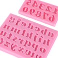 thumbnail image 4 of Silicone Letter Number Mold Set of 3 Soft Candy Chocolate Baking Molds Multifunctional Baking Pan for Cake Decor, 4 of 7