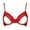 Red, variant on Fiaer Women's 1/4 Cups Bras Sheer Lace Lingerie Underwire Thin Straps Bra Red XL