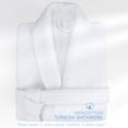 thumbnail image 5 of American Soft Linen, 100% Cotton Turkish Bathrobe - Soft, Absorbent, & Luxurious for Women, Small - White, 5 of 9