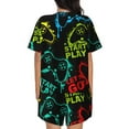 thumbnail image 3 of Picia Play Game Start Pajamas Sets for Women Soft Short-Sleeved Pjs with Lounge Shorts Two Piece Sleepwear-XX-Large, 3 of 9