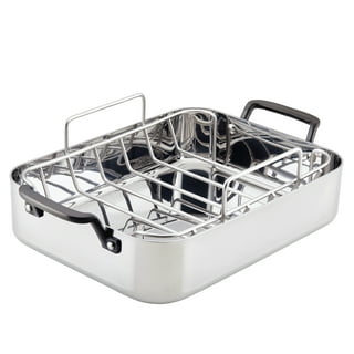 All-Clad Specialty Stainless Steel Roaster and Nonstick Rack 14.5