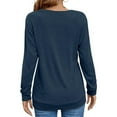 thumbnail image 3 of FAIWAD Womens Spring Tunics Tops Long Sleeve Round Neck Loose Casual Pullover Tops Basic Solid Color Tops, 3 of 6