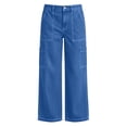 thumbnail image 3 of Tsivenald Womens Cargo Jeans High Waist Multi Utility Pockets Loose Straight Leg Classic Denim Workwear Trousers, 3 of 8