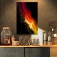 thumbnail image 1 of Vagues Abstraites 3d Jaune Rouge - Art Mural Abstrait Contemporain, 1 of 3
