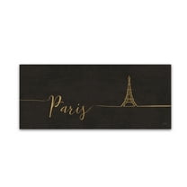 Trademark Fine Art 'Underlined Cities I Black' Canvas Art by Veronique Charron