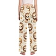 thumbnail image 3 of Dailycode Women's Pajama Pants Wide Leg Lounge Pj Bottoms With Pockets Lovely Lions and Daisy, 3 of 7