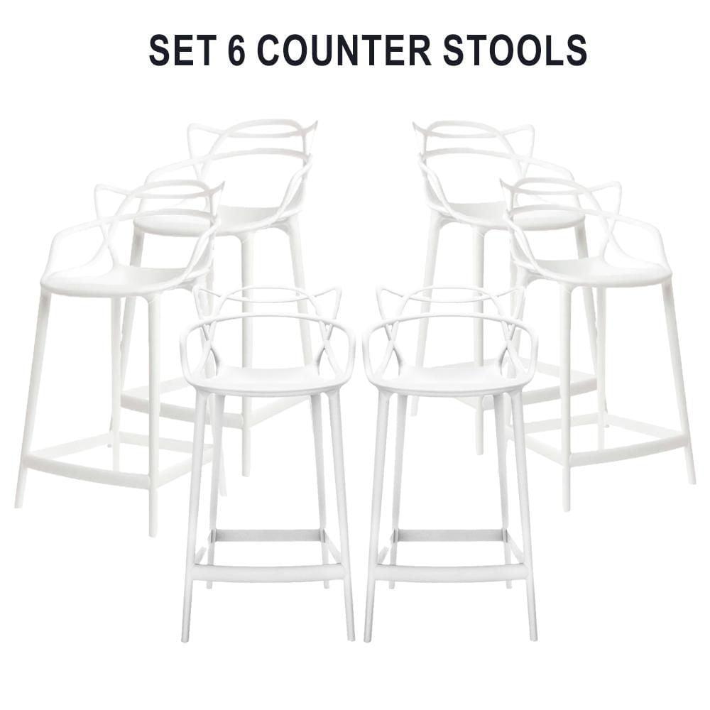 Heavenly Collection Plastic Bar Stool SET OF 6