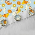 thumbnail image 4 of Homewish Colorful Cartoon Daisy Blackout Curtains Set of 2 (52x84 Each),Rustic Flower Mushroom Window Curtains,Orange Blue Curtains and Drapes For Girl Boy,Ultra Soft Home Decor, 4 of 6