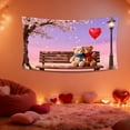 thumbnail image 6 of 71x45 Inches Valentines Tapestries Tapestry Christmas Decorations Wall Hanging Glow in the Dark Tapestry for Bedroom Living Room Party Banners Decor, 6 of 6