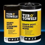 Tub O Towels TW90 Heavy-Duty 10 x 12 Size Multi-Surface Cleaning Wipes, 90 Count Per Canister