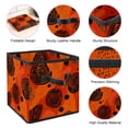thumbnail image 4 of RATGDN Collapsible Fabric Cube Storage Bin with Double Handles for Living Room Bedroom Office Black - Orange Background with Black Lines, 4 of 7