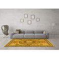 thumbnail image 3 of Ahgly Company Machine Washable Indoor Rectangle Medallion Yellow Traditional Area Rugs, 2' x 4', 3 of 4