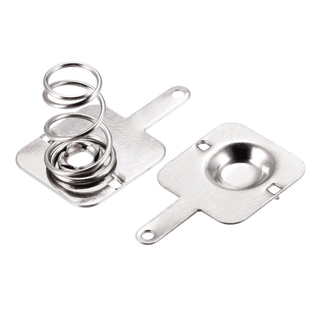 Unique Bargains Battery Spring Plate AA Battery Contact Nickel Plate 11.28mmx11.5mm 10 Set