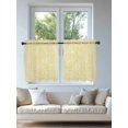 thumbnail image 4 of Light Yellow Botanical Tier Curtains 36 Inch Length,Sheer Curtains for Bedroom Living Room Window Spring Summer Chic Wildflowers Short Kitchen Curtains Drapes for Small Half Window 27.5"x36" 2 Panels, 4 of 7