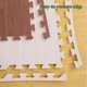 thumbnail image 5 of 20 Pieces Interlocking Carpet Tiles Wood Grain Foam Mats With Border For Home Playroom Basement Trade Show, 30cm X 30cm/12" X 12" Banmo, 5 of 5