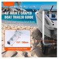 thumbnail image 2 of Boat Trailer Rails 43' Adjustable, 2PCS Galvanized Steel Trailer Poles with PVC Pipes for Ski, Fishing, Sailboat - Loading & Transport, 2 of 7