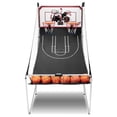 thumbnail image 7 of Foldable Indoor Basketball Arcade Game for All Players, SEGMART Dual Shot Indoor Basketball Game with Electronic Scorer, Portable Basketball Hoop Arcade with 8 Game Modes, 6 Balls for 2 Players, 7 of 7