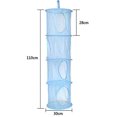 thumbnail image 4 of Hanging Mesh Space Saver Bags Organizer 4 Compartments, Mesh Hanging Storage Organizer Toy Storage Space Saver Bags for Room-3PCS Set, Blue,Gray,Yellow - -, 4 of 7