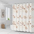 thumbnail image 1 of Bathroom curtain shower curtain coffee ring single curtain without rod width 180*height 180, 1 of 1