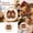 Golden Bells, variant on Christmas Cross Stitch Kit Snowman Top Hat Scarf Embroidery Pattern Round Hoop, 9.5 Inch Pre-Printed Canvas DIY Holiday Wall Decor for Adults