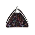 thumbnail image 3 of Lsque Humming Bird And Tropical Flowers Printed Long Tissue Box Cover Holder, Facial Paper Organizer Dispenser,Triangle with Bottom Belt, PVC Leather Decorative Organizer, 3 of 9