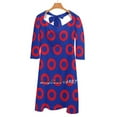 thumbnail image 4 of Jon Fishman-Phish Batteur Cercle Rouge Imprimé Robe Évasée Col Carré Robe Élégante Mode Féminine Robe Imprimée Phish Jon Fishman, 4 of 5