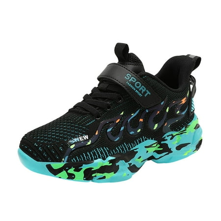 eileial Kids Shoes Girls Breathable Sneakers Barefoot Shoes Girls Boys Lightweight Breathable Walking Shoes Black 12.5-13 Years