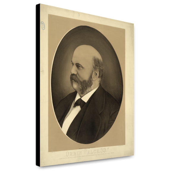 Canvas Print: Orrin Welch, 33 Followed By A 0 Above Three Dots Forming A