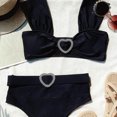 thumbnail image 6 of Hinvhai Womens swimsuits clearance,Women Heart Buckle Bikini Set Push-Up Pad Swimwear Swimsuit Beachwear Black L(L), 6 of 6