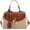 A / Brown, variant on Women's Straw Top Handle Satchel Bag PU Leather Retro Shoulder Bag Flap Casual Crossbody Fashion Handbag and Purse