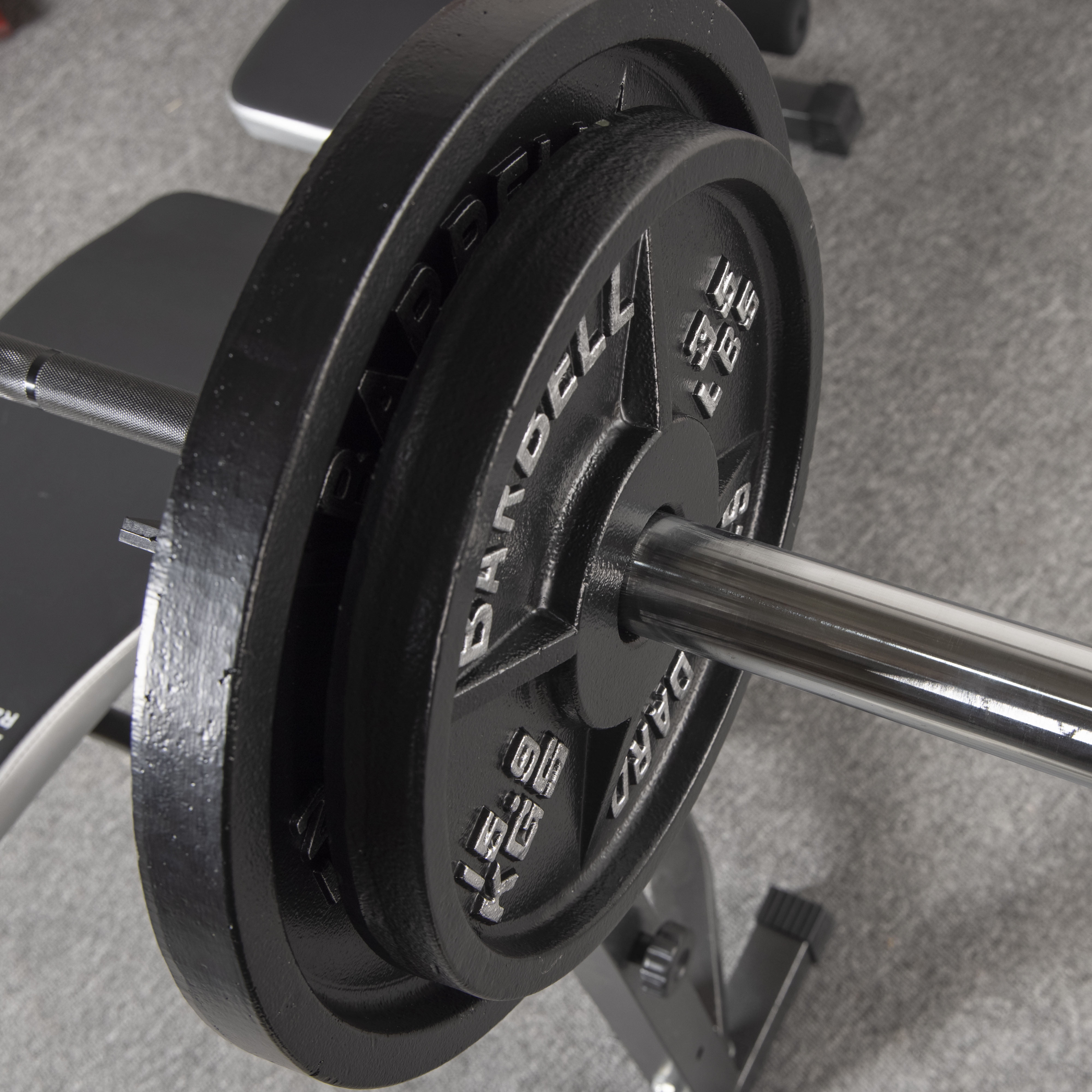 Gianna 2-Inch Olympic Cast Iron Weight Plate for Strength Training & Powerlifting, Durable Gym Weights, 25LBS, 2-Pack