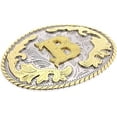 thumbnail image 4 of Unisex Western Belt Buckle Initial Letters ABCDJST to Z Cowboy Rodeo Medium Gold Belt Buckles, 4 of 11