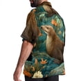 thumbnail image 3 of Platypus Men's Short Sleeve Beach Shirts, Casual Printed Button Down, Summer Unisex Spread Collar Tops, 3 of 6