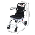 thumbnail image 4 of Wussanun Portable Travel Wheelchair for Adults & Seniors, Lightweight Folding Transport Chair, Narrow for Doorways, Supports 180lbs, 4 of 8