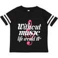 thumbnail image 3 of Inktastic Without Music Life Would Be Flat Girls Toddler T-Shirt, 3 of 5