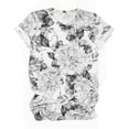 thumbnail image 4 of ICHUANYI Women's Fashion Summer Floral Print Regular Tops Short Sleeves Round Neck T Shirt, 4 of 5