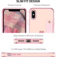 thumbnail image 2 of iPhone X Case,iPhone Xs Case,Slim Fit Plating Heart Soft TPU with Adjustable Wristband Kickstand Scratch Resistant Shockproof Protective Phone Cover for Apple iPhone X/XS 5.8 Inch, Pink/Golden, 2 of 18