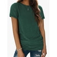 thumbnail image 3 of Womens Short Sleeve Basic Shirts Crewneck Tees Loose Fit Fashion Tops Casual Summer Clothes, 3 of 7