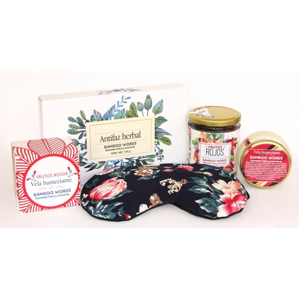 Kit Serenidad: Té de Frutos Rojos, Vela de Soya y Antifaz Herbal | Relajación Natural y Bienestar Sensorial