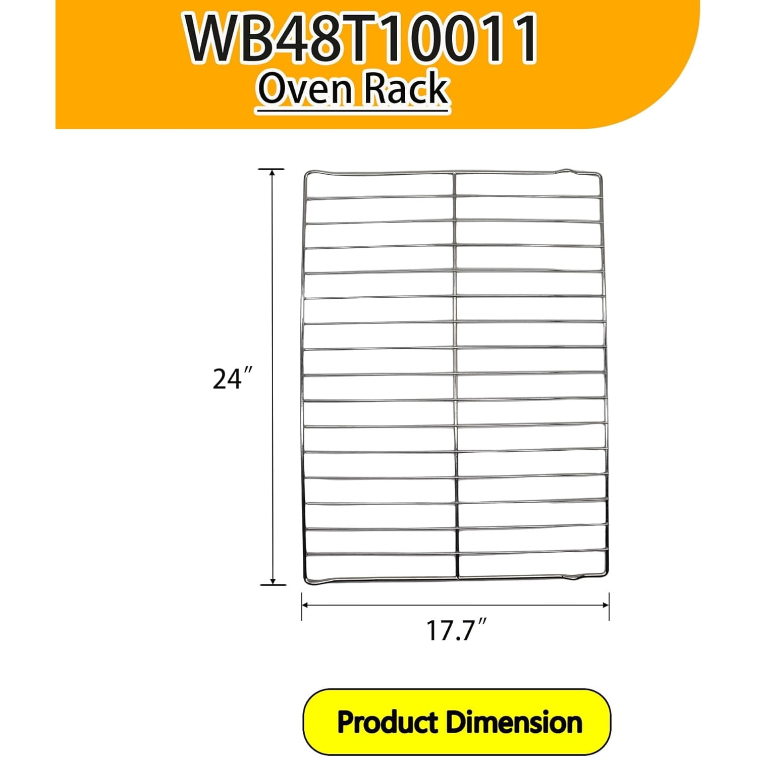 Oven Rack for Range GE, Ken-More Oven 261083, AP2031155, EAP249581, PS249581, 24" x 17.7"