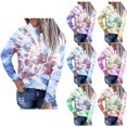 thumbnail image 4 of Hoodies Woman Women Plus Size Tie-Dye Printed Gradient Pullover Long Sleeve Sweatshirt Top, 4 of 4