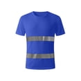 thumbnail image 3 of UVEASISHA Safety Shirts for Men Reflective Strips Quick Dry T-Shirts High Visibility Construction Work Shirt Short Sleeve Lightweight Mesh T Shirts Blue XXL, 3 of 10